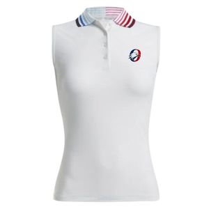 Women's White Short Sleeve Golf Polo Shirt Elegant <b>Athletic</b> Top Comfortable Sports Clothing for Golf Course Training Leisure - Product Image 1