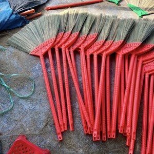 Natural Grass Broom Straw Dustpan Set Lightweight Handheld Cleaning <b>Brush</b> Eco Friendly for Home Car Floor - Product Image 4