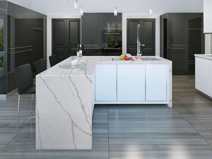 Calacatta Tornedo Quartz Slabs – Premium Marble Look <b>Engineered</b> Stone for Countertops & <b>Flooring</b> - Product Image 1