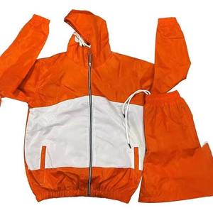 Custom logo Unisex Wind Breaker <b>Set</b> Blocked 2 Pcs Jacket and Shorts <b>Set</b> Tracksuit Sport Mesh Lining 100% Nylon Windbreaker <b>Set</b> - Product Image 5