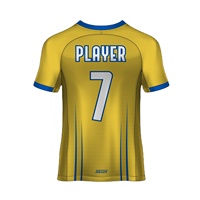 Maillot de football authentique personnalisé de haute qualité, respirant, imprimé par sublimation, 100% polyester, séchage rapide, léger, demi-maillot