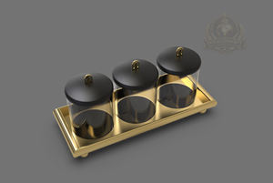 Juego de Recipientes de Aluminio para Cocina, Frascos de Almacenamiento con Tapa y Bandeja, Diseño Ecológico de Lujo para Té, Café y Azúcar - Product Image 3