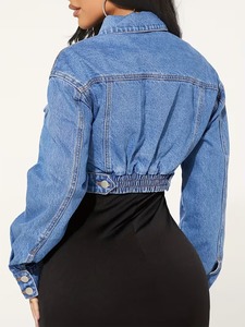 Nouvelle conception de veste en jean personnalisée, veste en jean à séchage rapide pour femmes, veste en jean décontractée de style occidental, OEM - Product Image 6
