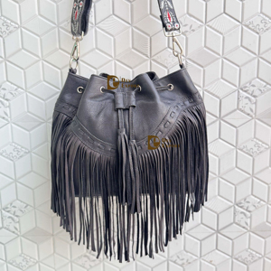 Bolso de Hombro Tipo Bandolera con Flecos de Cuero Genuino 2026, Diseño Único, Estilo Moderno, Multiusos para Mujer - Product Image 1