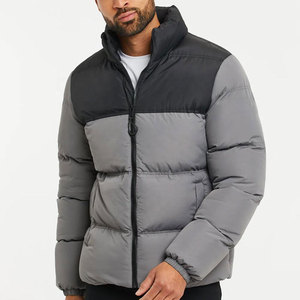 Chaqueta de Invierno Acolchada para Hombre, Diseño Personalizado, con Paneles de Color, Resistente al Viento, Informal, Gruesa, de Poliéster, Manga Larga - Product Image 1