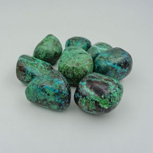 Pierres naturelles de chrysocolle ovales en mosaïque, bleu-vert, cristal de guérison, Reiki, méditation, amour animal, Feng Shui, Rajasthan - Product Image 4