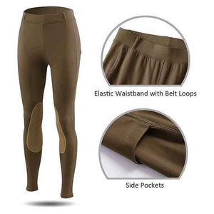 Pantalones de equitación con logo personalizado, ropa ecuestre de alta elasticidad, leggings de equitación para mujer - Product Image 2
