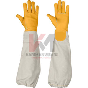 Guantes de Apicultura de Calidad de Exportación, Guantes de Cuero de Protección con Puño Extra Largo para Seguridad en Granjas y Apicultores - Product Image 1