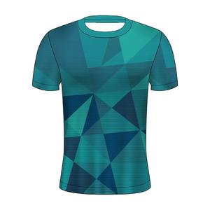 T-shirt de sport pour homme en sublimation noir et rose avec motif abstrait, léger et respirant - Product Image 2