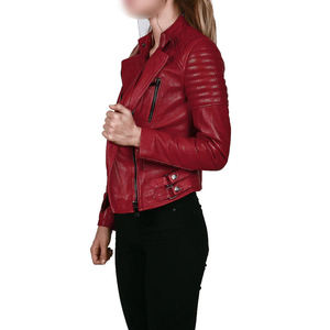 Chaqueta de cuero genuino vintage de diseño a la moda para mujer, de alta demanda, con mangas largas. - Product Image 2