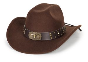 Sombrero Vaquero Occidental Vintage Unisex, Fedora Enrollable con Hebilla Decorativa, Fabricante OEM - Product Image 6