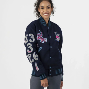 Chaqueta Varsity Personalizada al por Mayor para Mujer, Chaqueta Bomber de Béisbol Universitaria de Primera Calidad, Ropa Casual Urbana OEM - Product Image 6