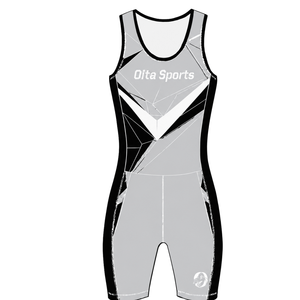 Traje de Competición de Remo Gris Claro, Negro y Blanco para Hombre, Uniforme de Competición sin Mangas, Singlet de Alto Rendimiento, Personalizado, Venta al Por Mayor - Product Image 2
