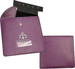 Masonic Royal Arch Gold Pocket Jewel Holder Red Leather (<b>Medium</b>) – Freemason Jewelry <b>Case</b> - Product Image 4