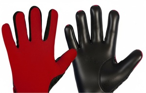 Gants de gardien de but professionnels à découpe négative - Gants de gardien de but de football en latex allemand rouge/noir Elite pour matchs et entraînements professionnels - Product Image 3