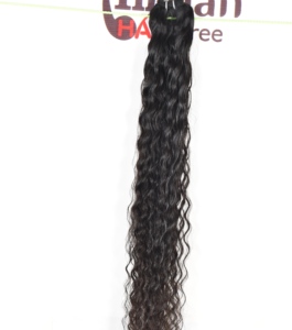 100% Indian Remy Human Hair Double Weft Machine Unprocessed Natural Waves & Deep Wave Temple Bundle for Women 100g - Product Image 6