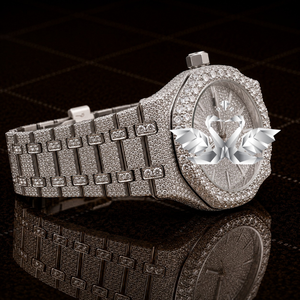 Luxury Round Dial Moissanite Watch Men Full Diamond Bracelet Wristwatch - Product Image 2
