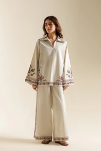 Blusa Étnica Bordada de Algodón para Mujer, Corte Holgado, Estilo Tradicional Indio-Pakistaní, para Fiestas, Sin Arrugas, para Todas las Temporadas - Product Image 1