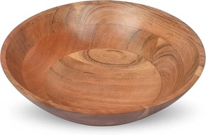 Juego de Tazones de Madera de Acacia Natural, Tazones de Madera Hechos a Mano para Servir Ensaladas, Sopas, Frutas, para Uso en la Cocina y la Comedor - Product Image 2