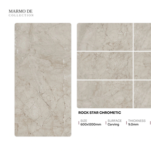 Azulejos de Porcelana con Acabado Tallado Premium de 600x1200mm 60x120cm 24x48 Pulgadas, Losas Decorativas para Paredes y Pisos para Interiores Modernos - Product Image 1