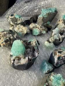 Premium Bluish Green Apophyllite Small <b>Crystal</b> Pieces <b>Raw</b> Natural Stone for Healing Practice and Craft Use - Product Image 3