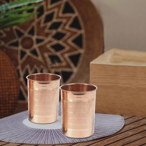 Verre à eau en cuivre couleur acajou, finition solide, couleur riche, vente en gros - Product Image 6