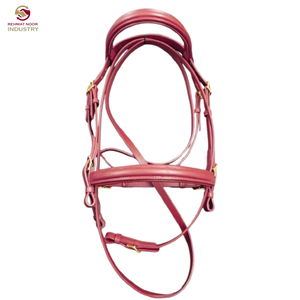 บังเหียนม้าคุณภาพสูง หนังพรีเมียม ปรับได้ ทนทาน บุนุ่ม สวมใส่สบาย ดีไซน์สวยงาม เหมาะสำหรับขี่ม้า ฝึกม้า โชว์ม้า กระโดดข้ามเครื่องกีดขวาง - Product Image 5