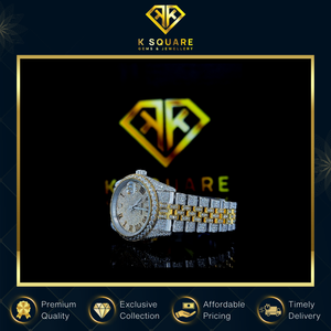 Nuevo Reloj Automático de Cuarzo con Movimiento Resistente al Agua, Correa de Acero Inoxidable con Diamantes Moissanite, Reloj de Lujo Unisex - Product Image 4