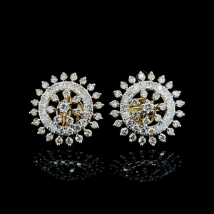 Luxury 14K Solid Gold Diamond <b>Stud</b> <b>Earrings</b> Round Brilliant Cut Natural D Color GIA Certified Women's Wedding Jewelry - Product Image 4