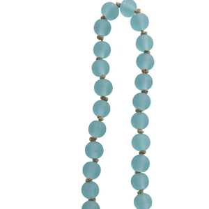Trending Blue Resin Bead Garland With Tassels Coastal Farmhouse Decor <b>Boho</b> Rustic Home Styling <b>Hanging</b> Accent - Product Image 1