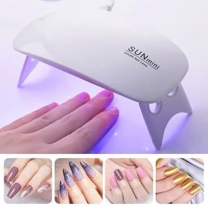 Five Piece Solid Adhesive <b>Nail</b> <b>Kit</b> With UV Lamp Remover Scrub Bar And Crystal Stick For Wearable <b>Nails</b> - Product Image 3