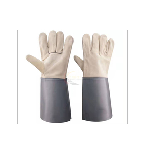Guantes de Soldadura de Cuero de Alta Calidad Hechos a Medida, Transpirables, de Secado Rápido, MOQ Bajo, OEM, 7 oz de Grosor, 14 Pulgadas, Sin Látex - Product Image 4