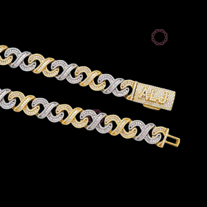 Double Lock <b>Infinity</b> Cuban Necklace Fine Jewelry Pendants & Charms 925 Sterling Silver Rhodium Plated Chain - Product Image 2