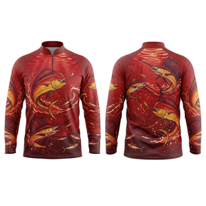 Maillot de pêche unisexe personnalisé, entièrement imprimé par sublimation, manches longues, protection UV, séchage rapide, respirant, sports de plein air - Product Image 5