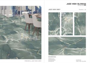 Carreaux de porcelaine design luxe, surface haute brillance Jazz, 60x120cm, 600x1200mm, format 24x48, pour décoration murale intérieure moderne - Product Image 5