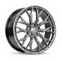 Jantes forgées Mesh Snowflake 18-22 pouces, finition Gunmetal avec face usinée, monobloc VIW-165 pour BMW Audi Mercedes-Benz