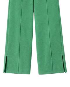 Pantalon de survêtement vert herbe pour femme, coupe large, taille élastique avec cordon de serrage, décontracté, coupe droite, doux et confortable pour la détente - Product Image 6