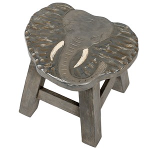 เก้าอี้ไม้ชีแชมรูปช้างขายส่ง - แกะสลักด้วยมือสำหรับเด็ก - Product Image 1