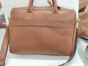 Luxury Genuine Leather Soft <b>Laptop</b> Shoulder <b>Bag</b> with Zipper Closure Business Style for Unisex Travel & Work - Product Image 2