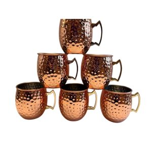 Taza Moscow Mule de Cobre Puro Martillado, Hecha a Mano, para Cerveza y Vino, con Asa, Vajilla para Bar, Venta al por Mayor - Product Image 6