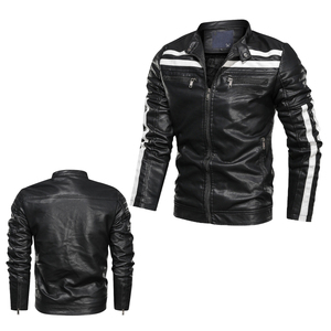 Chaqueta de Cuero Genuino de Lujo para Hombre, Talla Grande, Estilo Motero Vintage, Cierre de Cremallera, Impermeable, Resistente al Viento, Ropa Casual de Calle para Invierno - Product Image 1