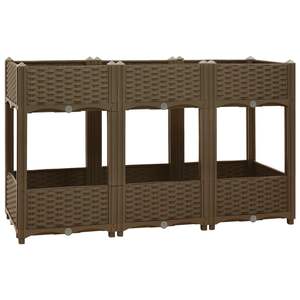 Jardinières et pots à fleurs en polypropylène brun, durables et de taille moyenne - Product Image 2