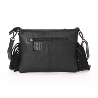 Sac bandoulière tendance en cuir de vachette et fourrure |   Sac à bandoulière Western Fringe |   Sac à main personnalisé fait main avec fermeture éclair