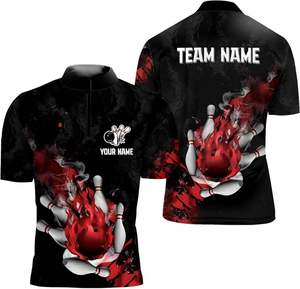 Custom Made Sublimated <b>Bowling</b> Polo Shirts Cheap <b>Bowling</b> Jersey - Product Image 2