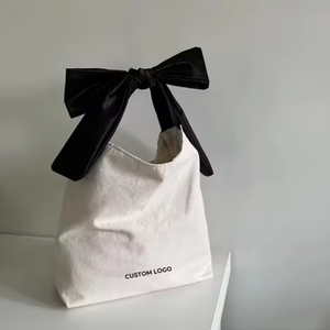 Elegante Bolso Tote de Lona Estilo Bohemio para Mujer con Lazo en el Hombro, Cierre Personalizado, Ligero, Resistente al Agua, para Pedidos al por Mayor - Product Image 1