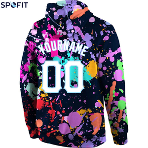 SPOFIT Sweat-shirt unisexe personnalisé avec impression numérique d'hiver, 100% polyester respirant, vêtements de sport décontractés avec personnalisation du nom et du numéro - Product Image 2