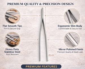 Stainless Steel Chimta <b>Tong</b> for <b>Kitchen</b> Cooking & Serving | Heavy Duty Multipurpose Food <b>Tong</b> | Roti, Bread & BBQ Serving <b>Tong</b> - Product Image 2