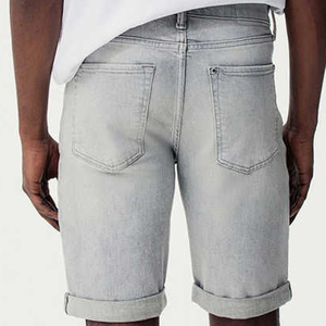OEM Men Mid Waist Breathable Quick Dry Distressed Denim <b>Shorts</b> Frayed Hem Straight-leg Y2K Hip Hop <b>Belt</b> Casual 100% Cotton - Product Image 6