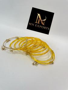 MN EXPORTS Ensemble de bracelets unisexe en cristal et strass plaqué argent, avec serti en forme de boule, style Lampwork, bijoux de mode tendance pour mariage - Product Image 3
