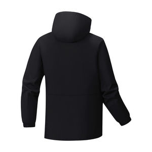 Custom Casual Mandarin Collar Breathable Windproof Hooded Safari <b>Jacket</b> with Zipper Closure Thin <b>Winter</b> Printed Design - Product Image 2
